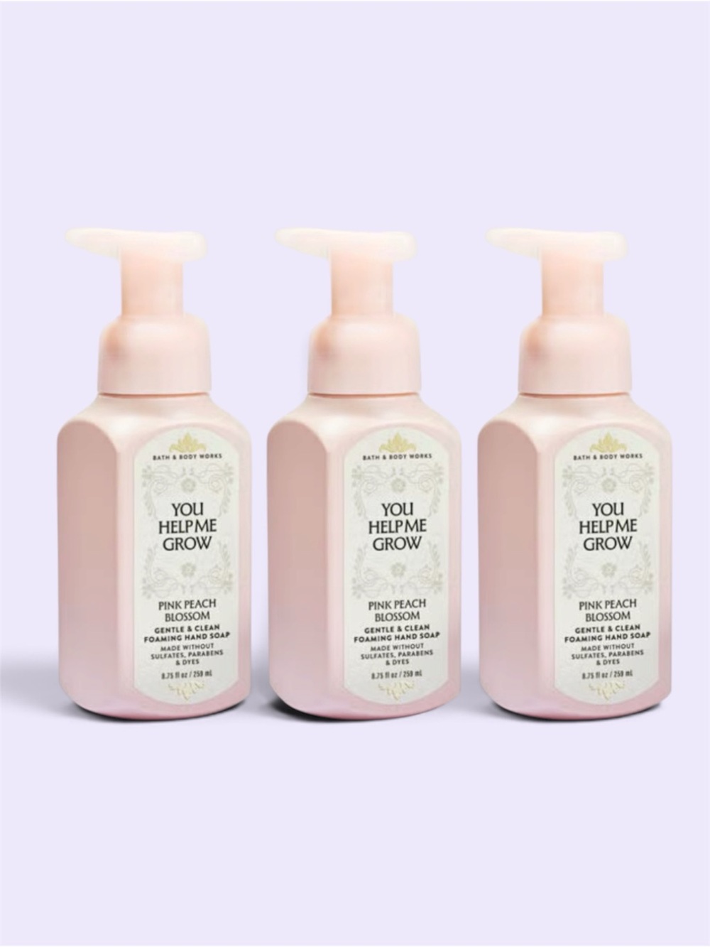 Bath & Body Works You Help Me Grow Pink Peach Blossom Foaming Hand Soap Set 3pc.